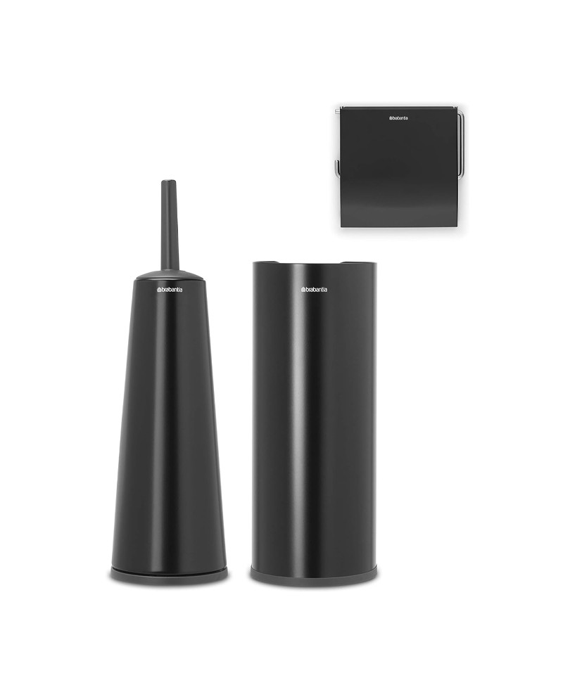 Brabantia Kit de 3 Accessoires de Toilette, Collection Renew