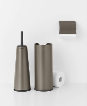 Brabantia Kit de 3 Accessoires de Toilette, Collection Renew