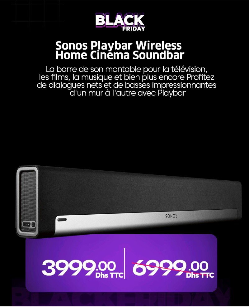 - Sonos Playbar Wireless Home Cinema Soundbar