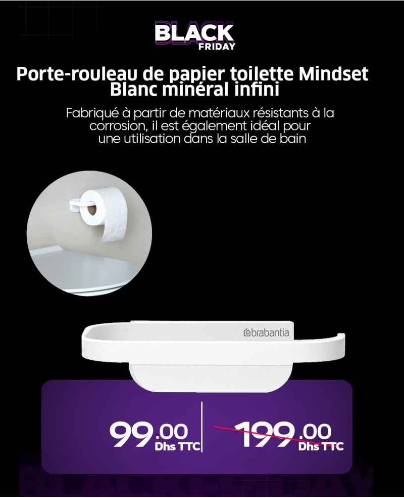 Brabantia Porte rouleau de papier toilette  Mindset