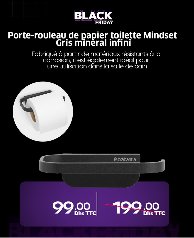 Brabantia Porte rouleau de papier toilette  Mindset