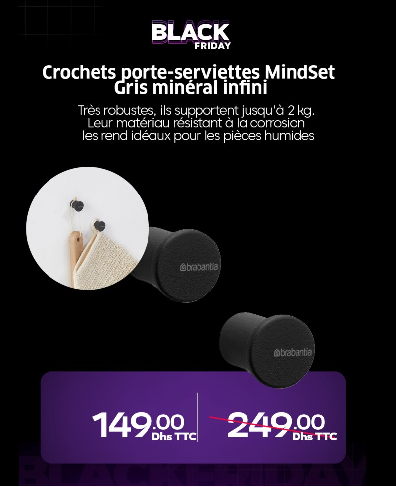 Brabantia Crochets porte-serviettes Mindset