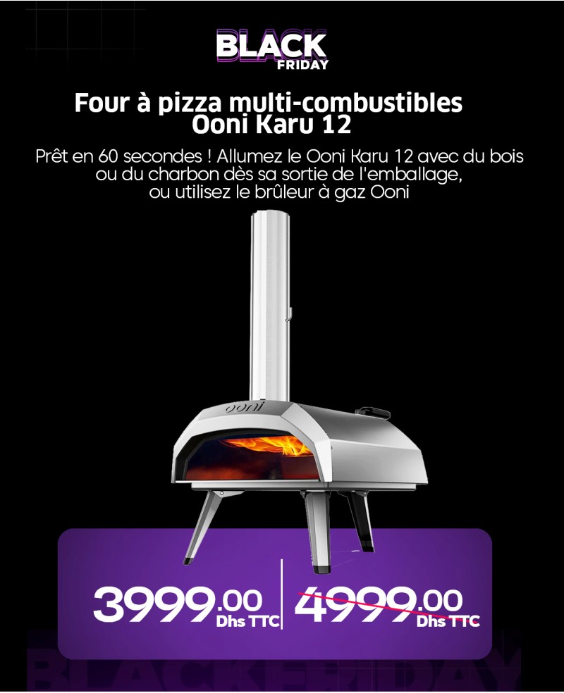 - Ooni Four à pizza multi-combustible Karu 12